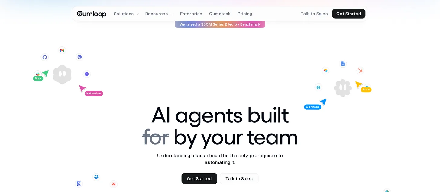 Gumloop homepage
