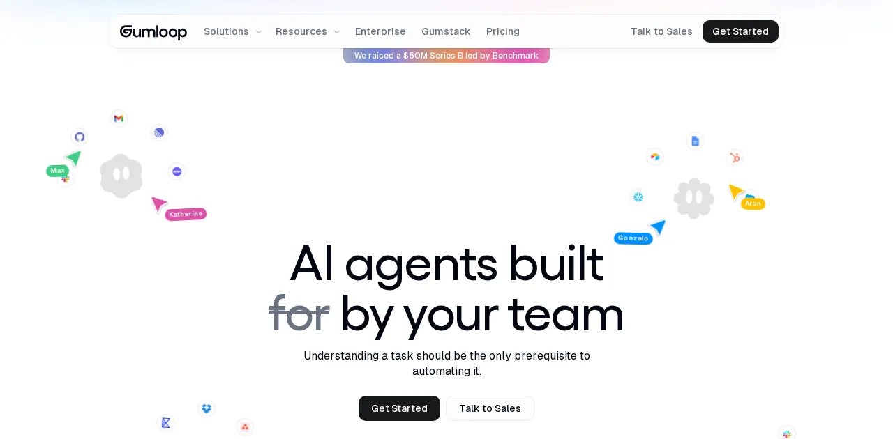 Gumloop homepage