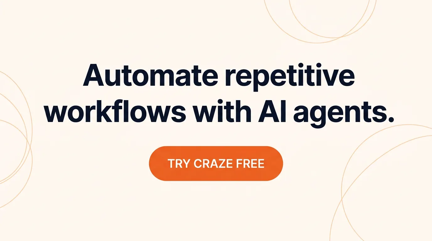 Automate repetitive workflows with AI agents