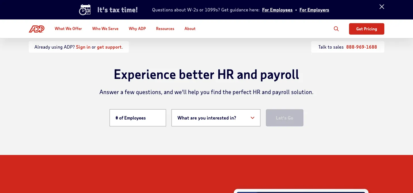 ADP enterprise payroll and HCM platform