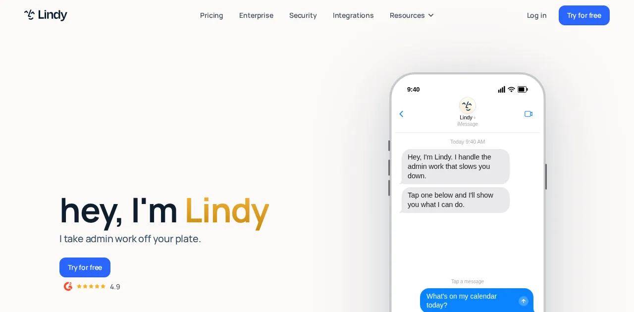 Lindy homepage