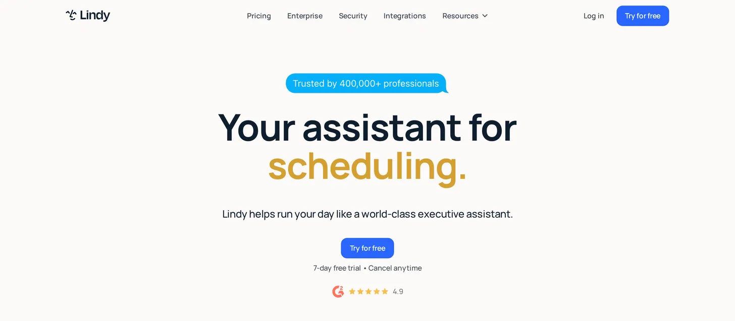 Lindy homepage
