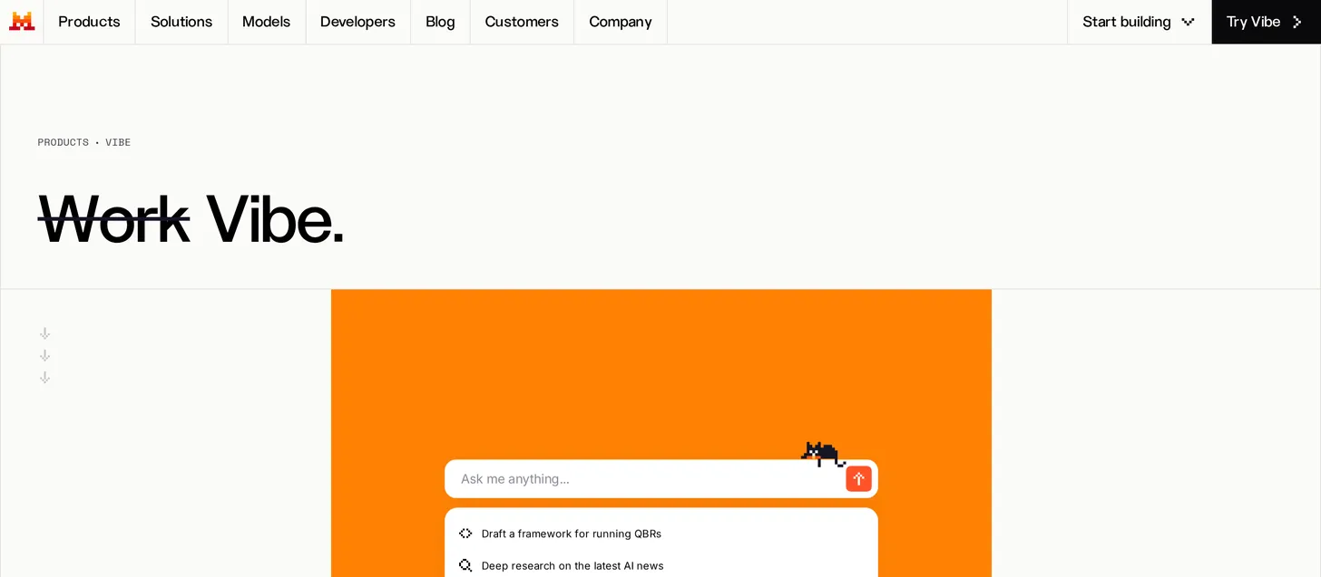 Mistral Le Chat homepage