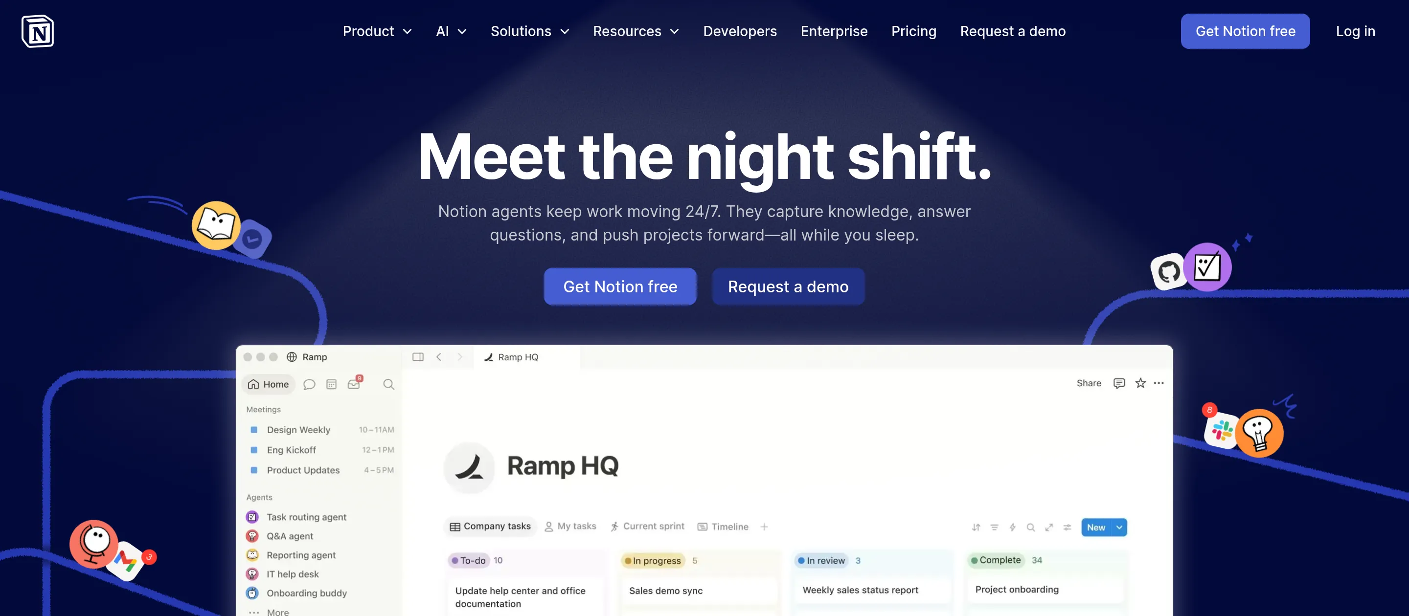 Notion homepage