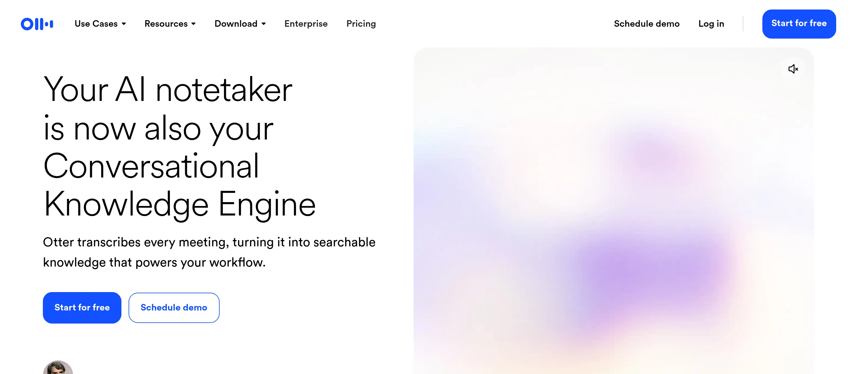Otter.ai homepage