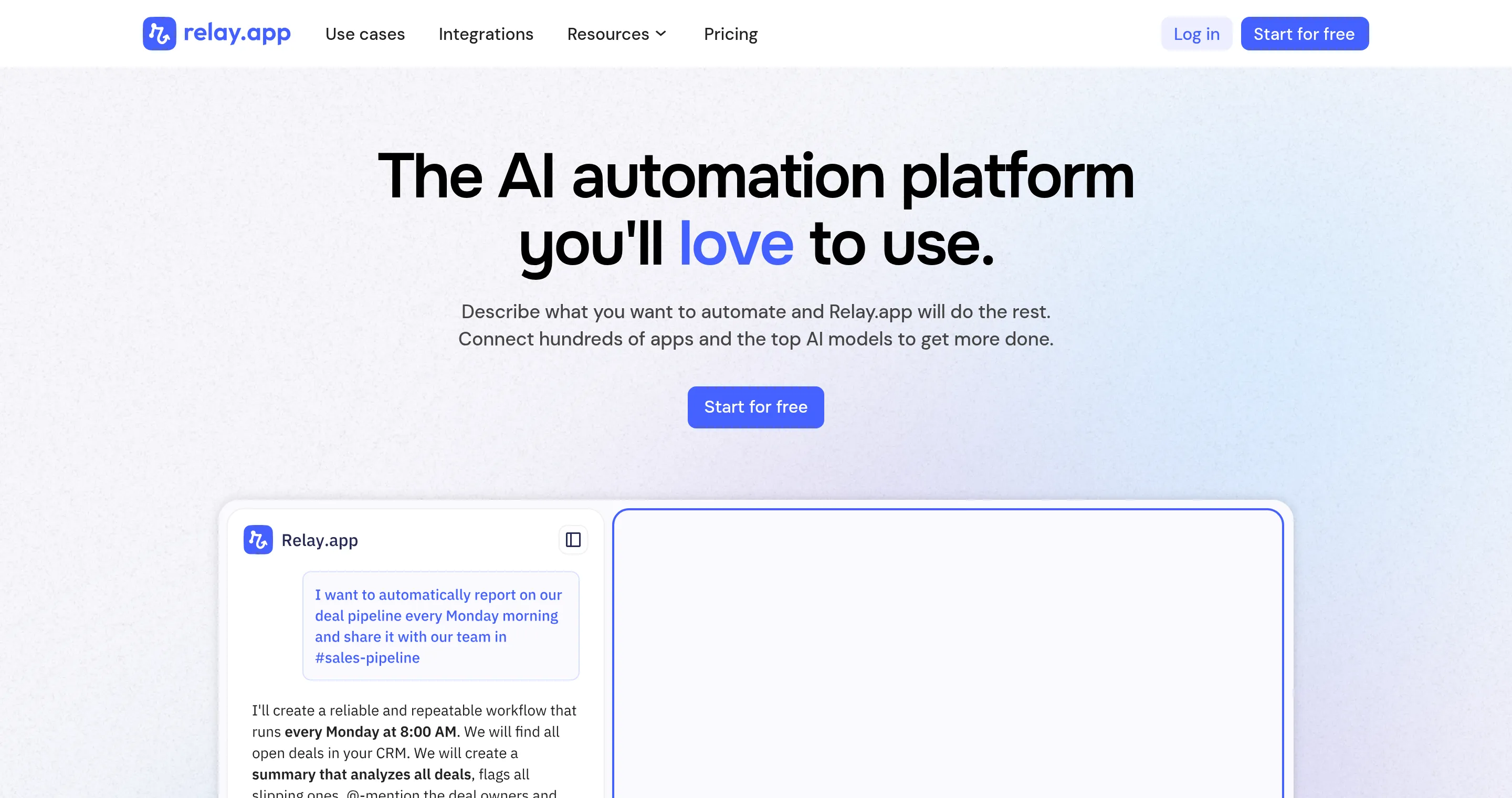 Relay.app homepage