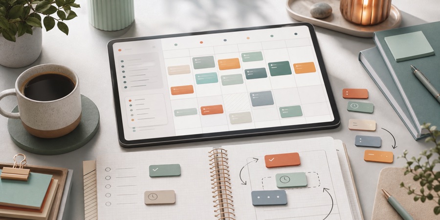Keep my week on track prompt card artwork